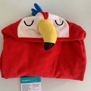 Frisco Red Colorful Macaw Terrycloth Bathrobe For Dog or Cat Medium NWT